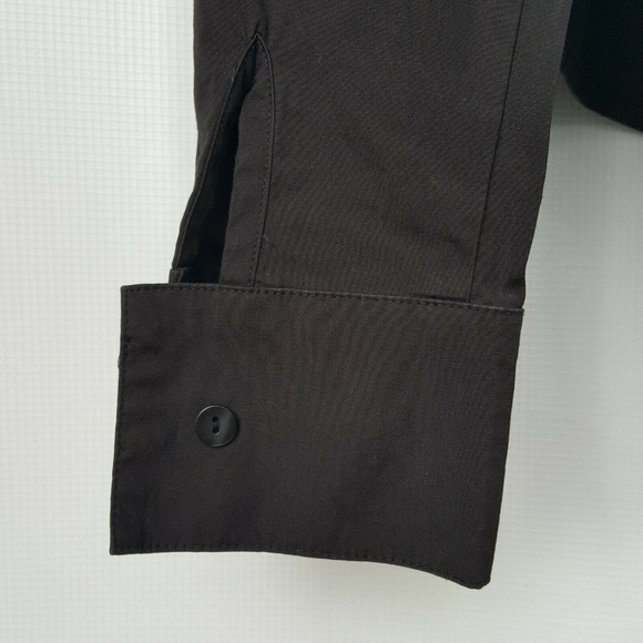 Cachè Black Lace Long Sleeve Button Down Shirt 10 - Picture 7 of 8